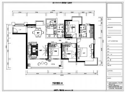 家装住宅室内装修CAD施工图 装修工程图